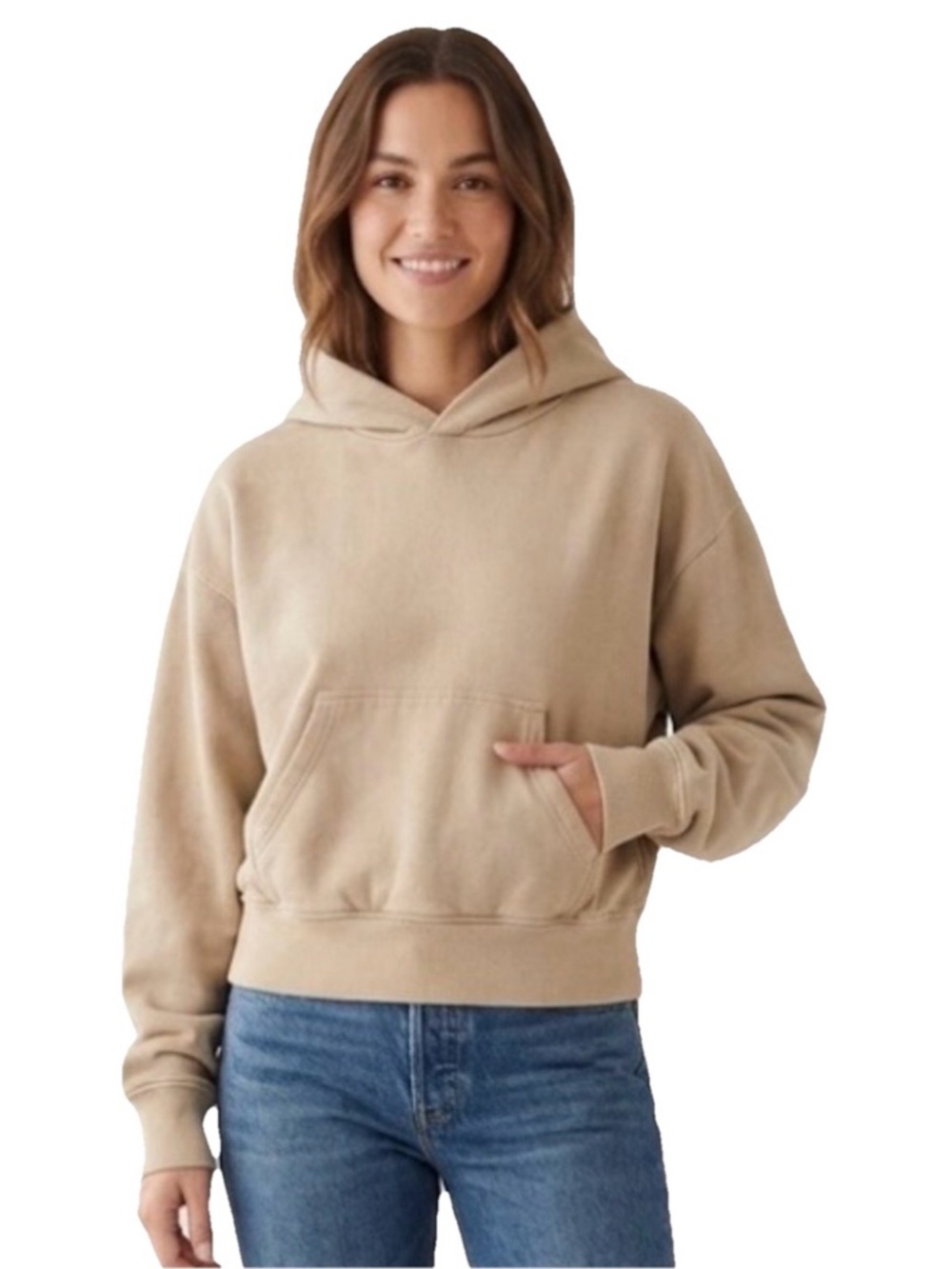 Sporty & Rich Women’s Cream Cotton Hoodie Size Small